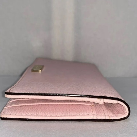 Kate Spade Newbury Lane Stacy Saffiano Leather Clutch Wallet WLRU1601 Pink - Picture 5 of 9